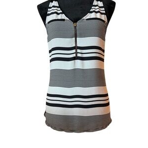 Express Striped Black and White Women's Top small petite